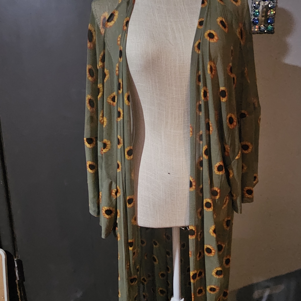 Olive Sunflower Women's Cardigan